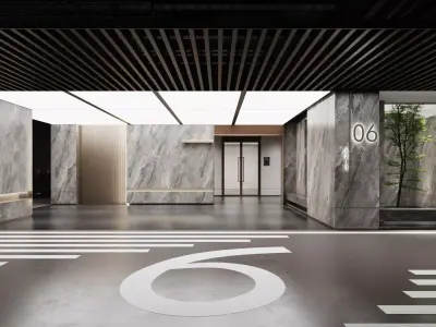 Indoor parking 3D model