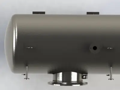 Pressure Vessel Low-poly 3D model