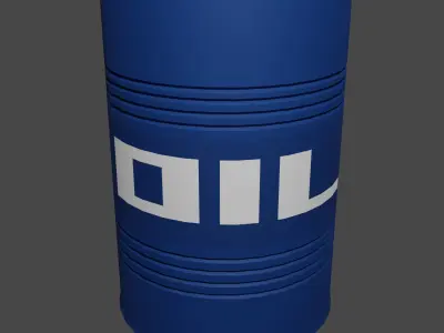 Barrel for fuel Free low-poly 3D model