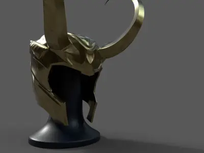 Loki Helmet Low-poly 3D model