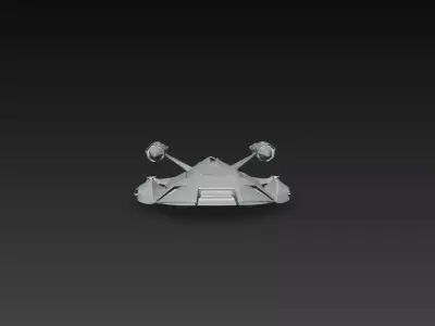 Sci-Fi Energy Scout Drone Command Ship 3D Print STL 3D print model