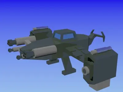 Futuristic aircraft 3D model purchase