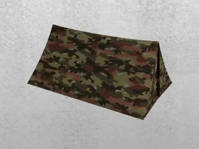 Military tent  Free low-poly 3D model