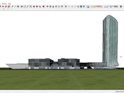 Sketchup Office building H4 3D model
