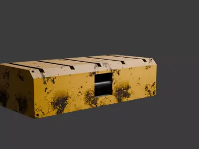 Sci-Fi Military Crate - PBR Game Ready Low-poly 3D model