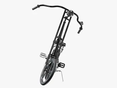 Vintage bicycle stylized 02 3D model