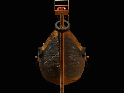 Indian Fishing Boat Low-poly 3D model