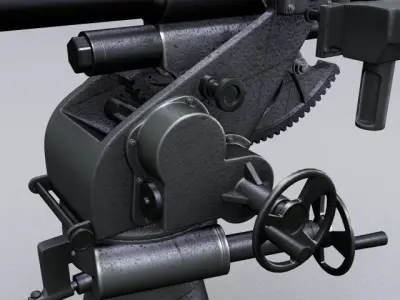 Soviet 45mm Gun 21K 3D model