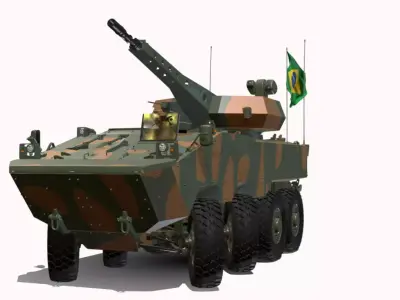 iveco guarani 8x8 Low-poly 3D model