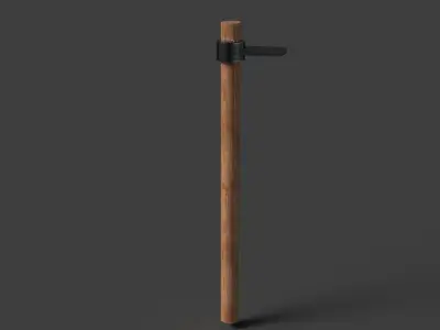 low poly stylized weapon Low-poly 3D model