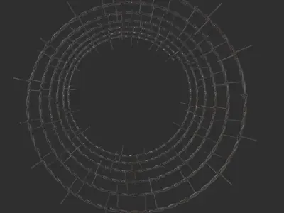 Barbed wire 01 3D model