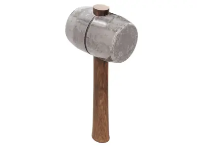 Wood and Steel Mallet 3D model