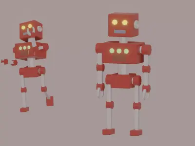 Simple Robot Low-poly 3D model purchase