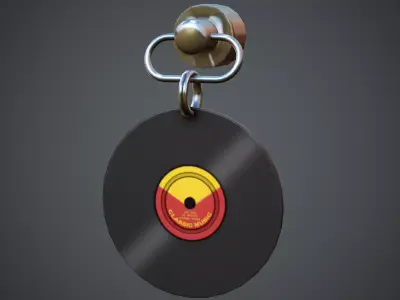 Vynil Record Weapon Charm - Low Poly Game Ready Low-poly 3D model