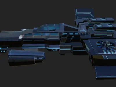 spaceship 3D model 4