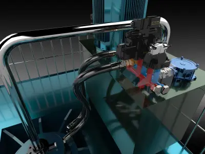 Hydraulic Press 3D model buy