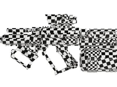 5 HD Scifi Rifle  Low-poly 3D model