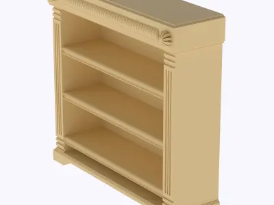 Book library Antique English Bookshelf Cabinet 3D print model
