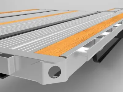 Drop deck trailer Free 3D model