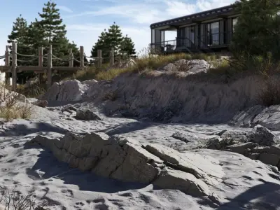  Small Ridged Beach Rock Model  purchase