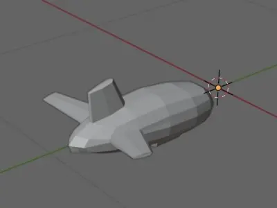 dirigible Low-poly 3D model