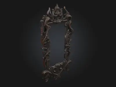 Gothic Elegance Frame  Ornate Craftsmanship with a Dark Flair 3D model