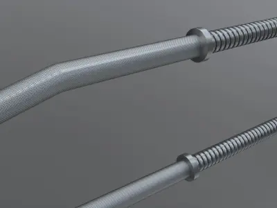 PBR Adjustable Barbell Set A1 Low-poly 3D model
