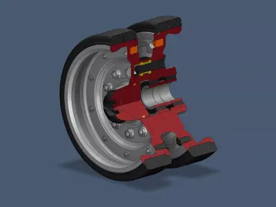 M1A2 Abrams Road Wheel Upgrade Heng Long 3D Print 3D print model