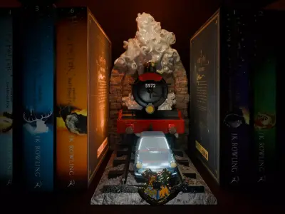 Harry Potter Hogwarts Express Weasleys Flying Ford Anglia 3D print model