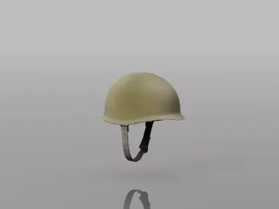 WWII Military Helmet High Quality Low Poly Model Low-poly 3D model