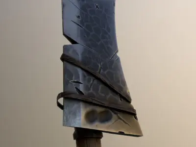 Stylized Cleaver GameReady PBR Low-poly 3D model