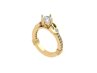 Wedding Ring  3D print model 344