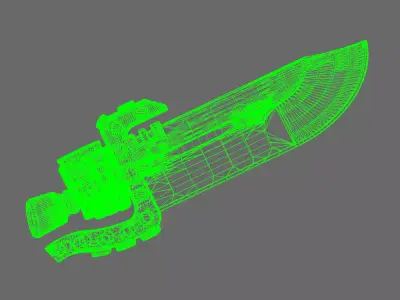 Cyber Samurai Butterfly Style Electro Sword LEFT 3D print model