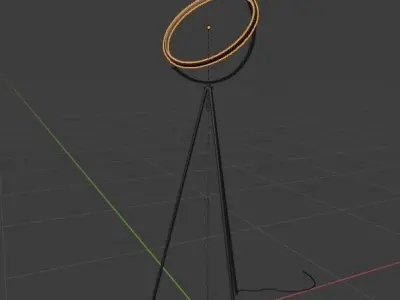 Ring Floor Lamp Free low-poly 3D model