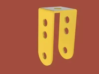 Bearing Block - Meccano Part Free 3D model