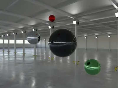 HDRI - Warehouse Interior 5c - 8192x4096 - 2 versions Texture