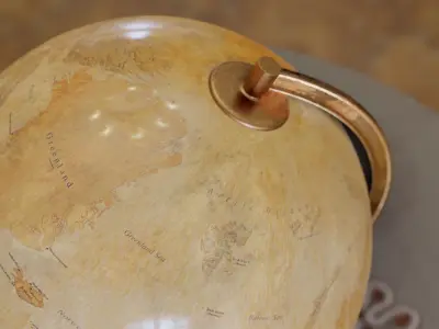High poly globe model sphere lamp 3D model