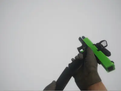 Glock17 handgun Low-poly 3D model