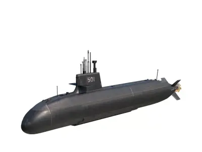 JMSDF Soryu-class submarine 16SS 3D model