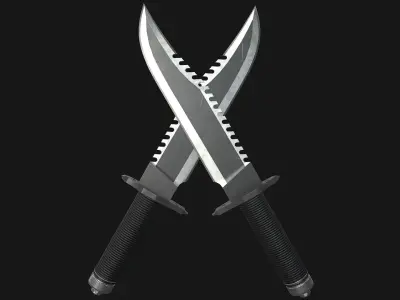 Rambo Knife Low-poly 3D model purchase
