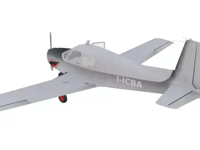 SIAI-Marchetti S205R Low-poly 3D model