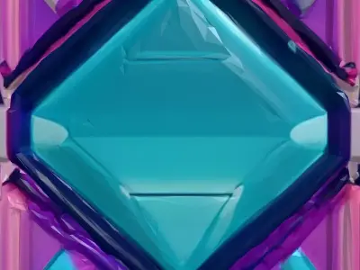 Futuristic Data Crystal Hologram 3D model