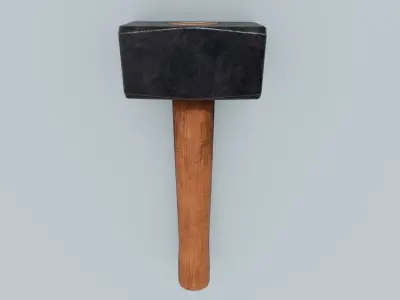 Sledgehammer Low-poly 3D model get