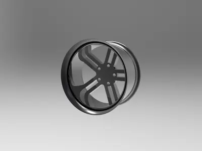 Golf 6 Rims Low-poly 3D model