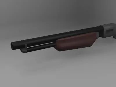 shotgun for games and 3dprinting Free low-poly 3D model