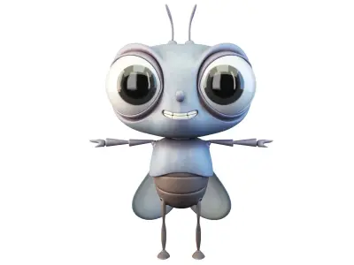 Cartoon Fly Character 3D model