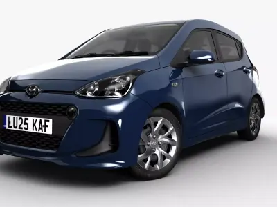 Hyundai i10 2017 - Sim ready - PBR - UVs - Textured - Rigged 3D model