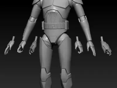 Animated Phase 2 CT 6 inch figure and Armor 3D files 3D print model