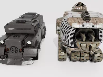 Vehicles Low-poly 3D model