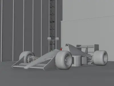 Warehouse Automotive Blender 3D model